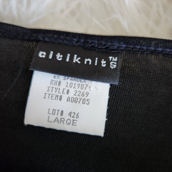 vtg Citiknits QVC Slinky 2Pc Set Sz Large Long Sleeves Blouse Pants Lagenlook - Picture 6 of 16